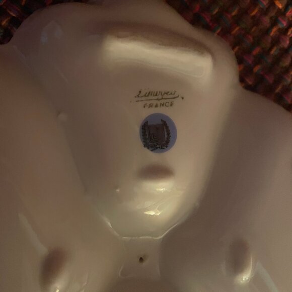 Limoges France 4 Section Candy Dish Butterflies and Bluebell Flowers - Picture 3 of 3